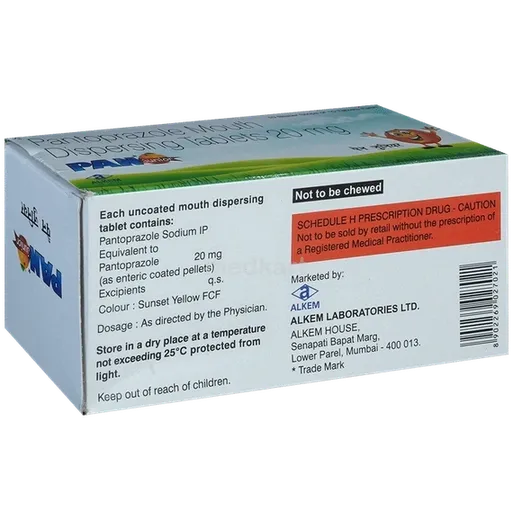 pan junior 20mg tablet 10's
